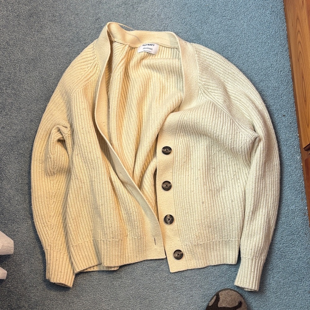 Old Navy Women's Beige Cardigan Sweater
